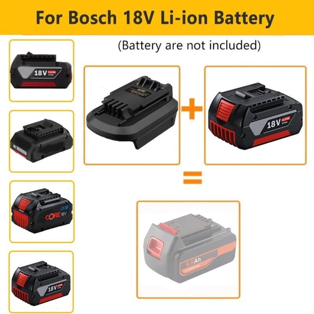 Adaptador de Batería BS18BD para Bos*ch Serie GBA de 18V Baterías de Iones de Litio Se Convierten en Funcionamiento para Black&*Decker Herramientas Eléctricas de 18V 20V