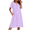 Light Purple, variant on Nightgowns for Women Cotton House Dress with Pockets Short Sleeve Mumu Dress Embroidered Lounge Dress