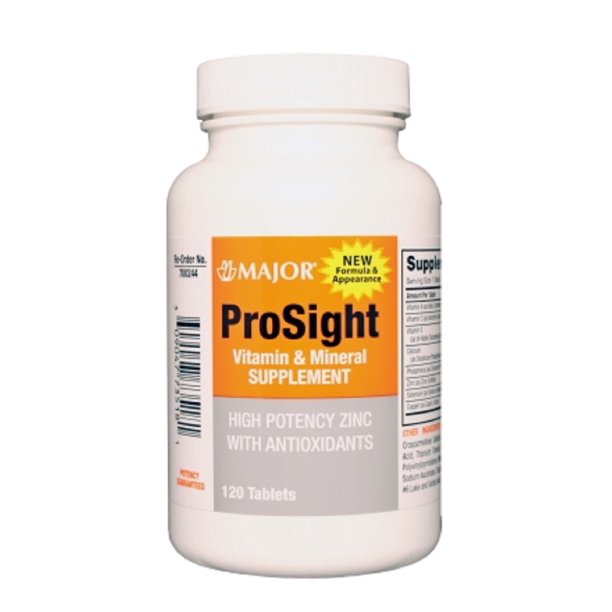 Major ProSight Vitamin & Mineral Ascorbic Acid Supplement Tabs, Gray, 60 mg, 120 Count Walmart