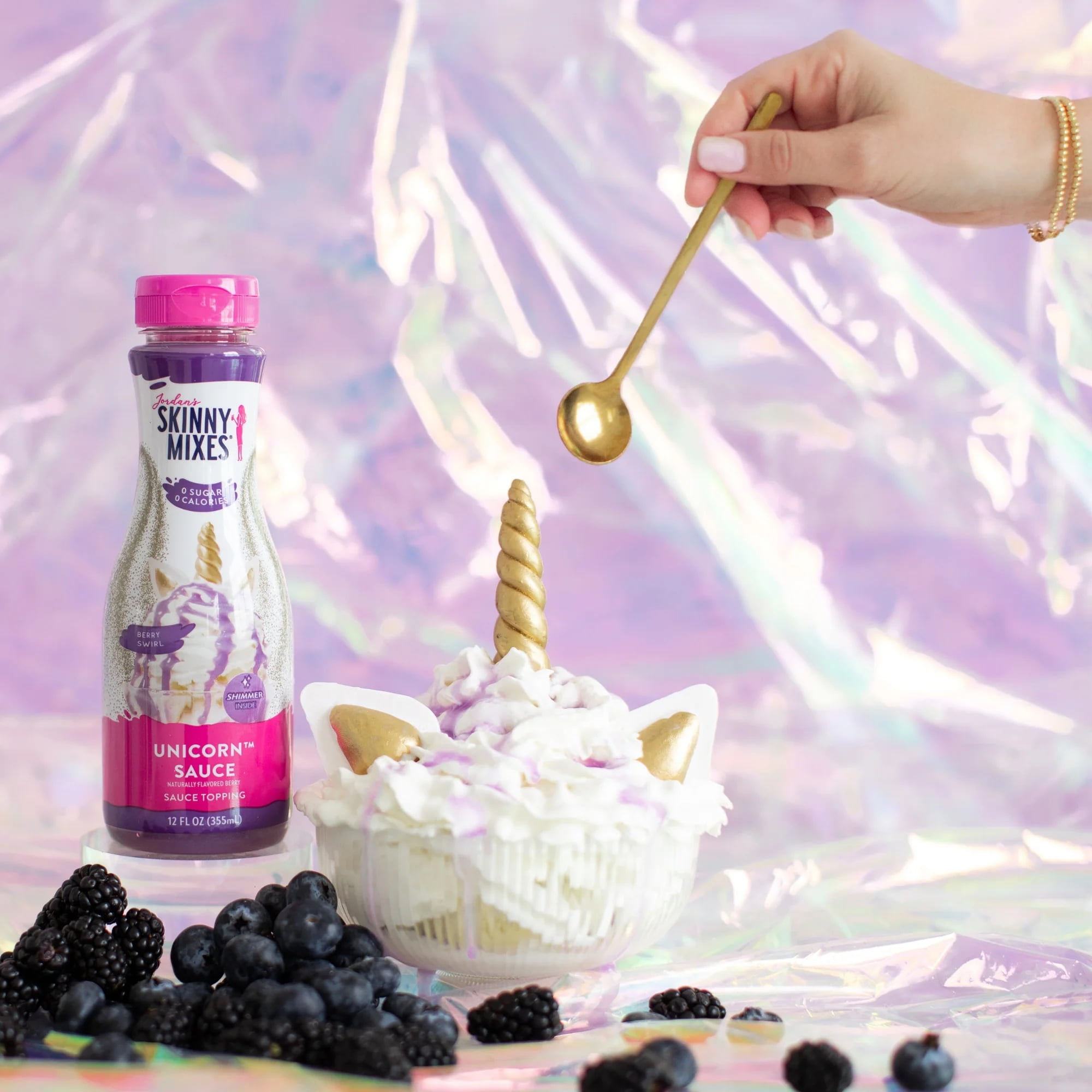 Jordan's Skinny Mixes, Unicorn Sauce Topping, Purple (12 fl oz
