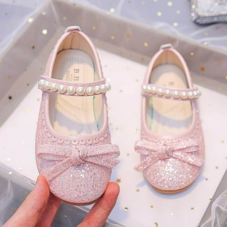 

CHAOLEI Girls Sandals Fashion New Pattern Cute Bow Decoration Flat Bottom Comfortable Non Hook Loop Shoes