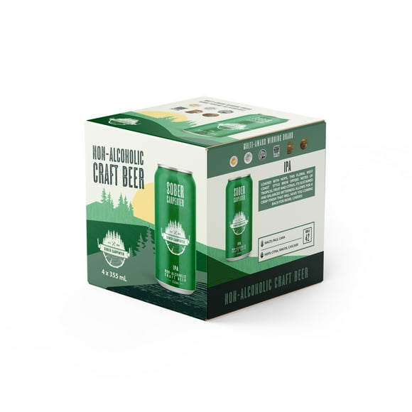 Sober Carpenter non-alcoholic IPA 4-pack, NON-ALCOHOLIC CRAFT BEER - IPA