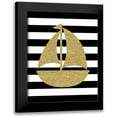 thumbnail image 1 of Robinson, Tamara 12x14 Black Modern Framed Museum Art Print Titled - Glitter Sailboat Stripe, 1 of 5