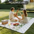 thumbnail image 4 of Spring Daisy Outdoor Rug for Patio/Deck/Porch, Non-Slip Large Area Rug 5 x 7 Ft, Blue Moroccan White Wildflowers Country Plants Indoor Outdoor Rugs Washable Area Rugs, Camping Rug Carpet Runner, 4 of 8