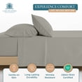 thumbnail image 7 of Casa Platino 100% Cotton Twin Size Sheet Set - 4 Piece Twin Sheets 600 Thread Count, Premium Sateen Weave Feels Buttery Soft All Year Round, Sung Fit 15” Deep Pocket – Silver, 7 of 7