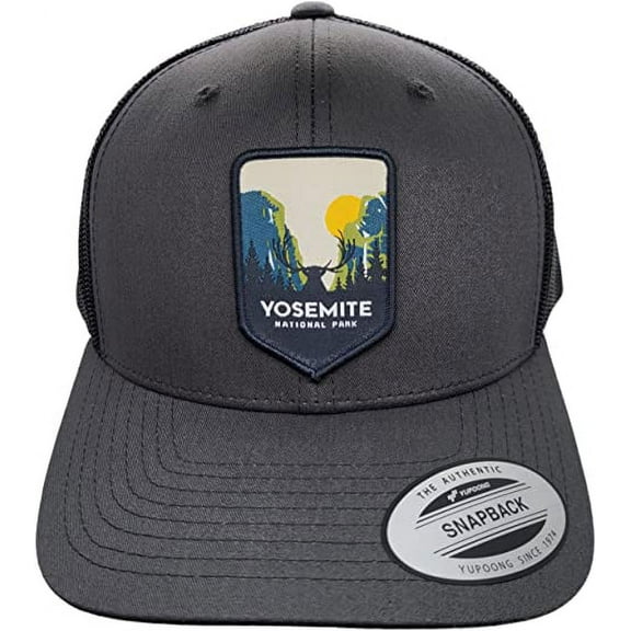 Yosemite Trucker Hat w/National Park Patch (Grey/Black)