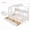 White, variant on HICOMILA Wooden Twin Size House Bed with 2 Drawers & Storage Shelf, Wood Bed Frame with Roof for Teens, Boys or Girls, Fun Play & Sleep Space, Sturdy Pine Frame, White