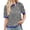 Blue, variant on Womens Crew Neck Short Sleeve T Shirts Horizontal Striped Tee Soft Comfort Lightweight Breathable Classic Stylish Tops