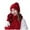 Wine, variant on MIASHUI Winter Hat, Scarf, and Gloves Warm Three-Piece Set, Scarf Set for Women, Cold Weather Scarf, Casual Scarf Grey