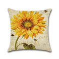 thumbnail image 1 of Vintage SunFlor Series Funda de almohada pintada a mano Funda de cojín de lino Sofá de oficina Decoración del hogar Advancent JJ16365-03, 1 of 5