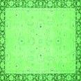 thumbnail image 1 of Ahgly Company Indoor Square Oriental Green Modern Area Rugs, 5' Square, 1 of 4