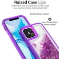 thumbnail image 4 of CoverON Apple iPhone 12 Case / iPhone 12 Pro Case (6.1"), Liquid Glitter Military Grade Heavy Duty Full Body Clear Bling Quicksand Cover, Purple, 4 of 8