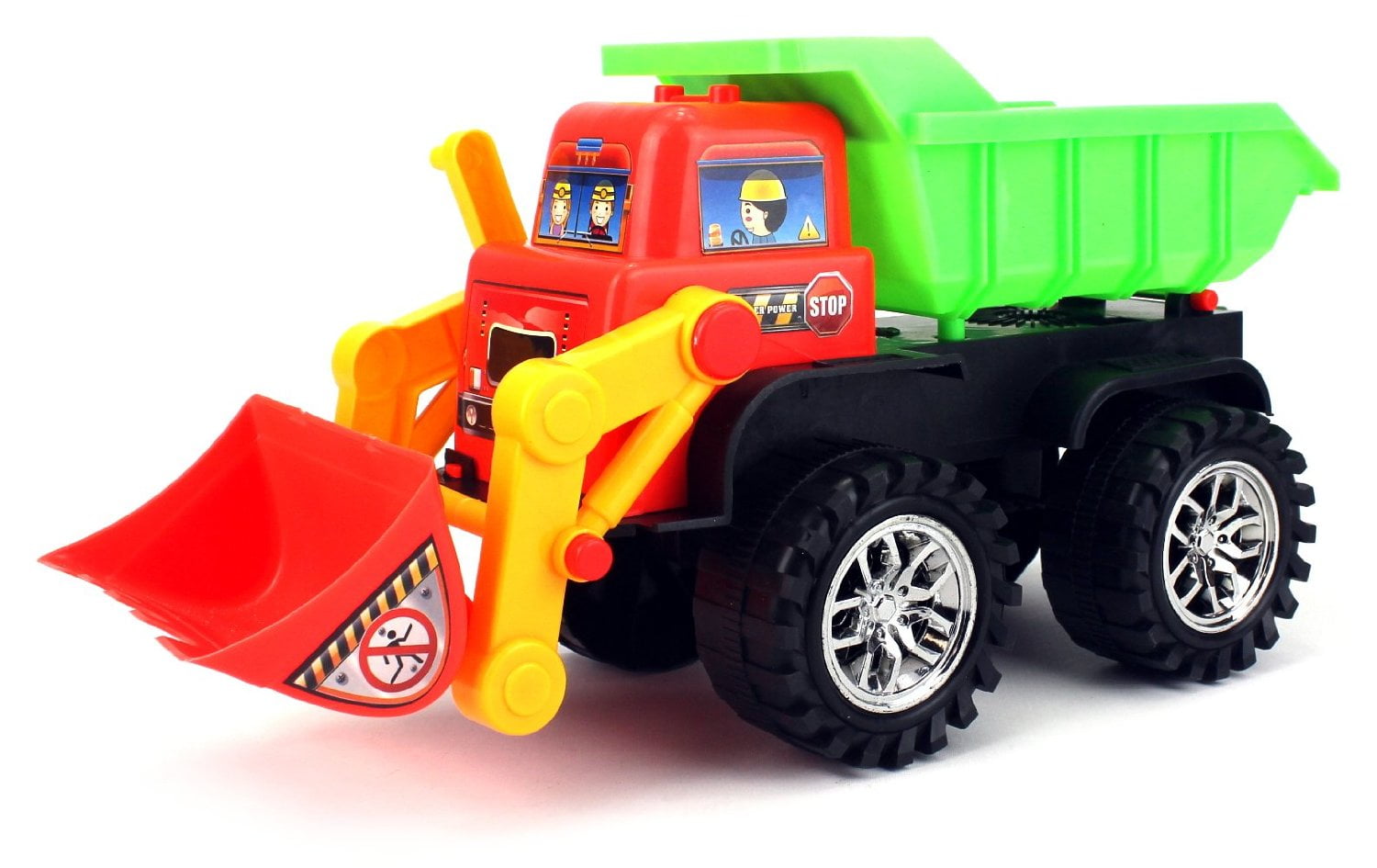 Super Power 2 in 1 Construction Bulldozer & Dump Truck Children's Kid's