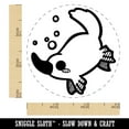 thumbnail image 2 of Swimming Kawaii Chibi Duck Billed Platypus Self-Inking Rubber Stamp Ink Stamper - Yellow Ink - Small 3/4 Inch, 2 of 7