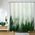 thumbnail image 2 of Green Misty Forest Shower Curtains,Nature Shower Curtain,Woodland Shower Curtain,Fantasy Fog Magic Tree Bath Curtain for Bathroom,Fall Shower Curtain,Waterproof Polyester Fabric-72 Wx72 L, 2 of 5