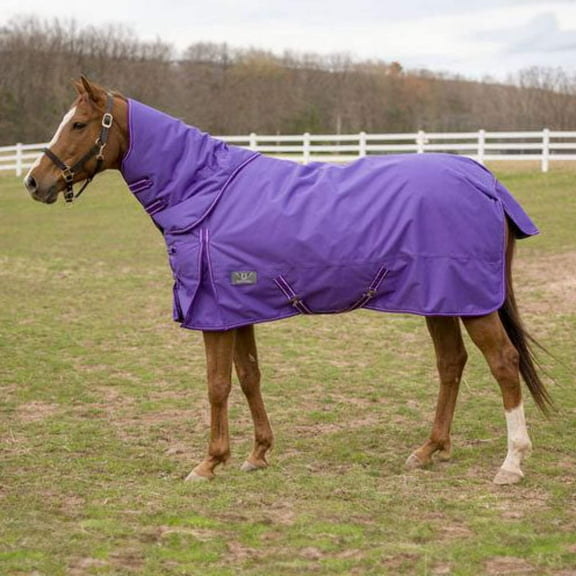 TuffRider 600 D Comfy Winter Medium Weight Ripstop Turnout Blanket w/ Combo Neck- 200 GSM