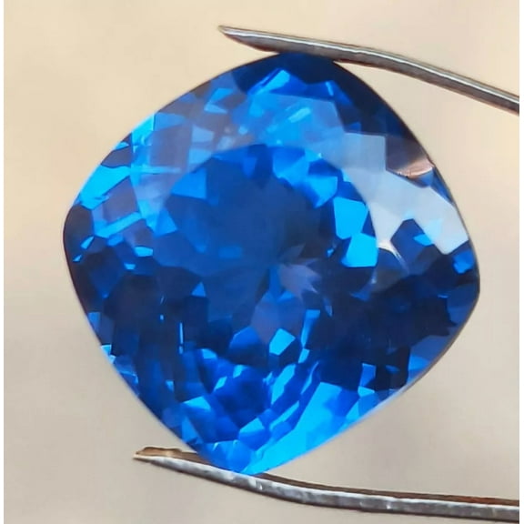 13.30 Ct 100% Natural Ceylon Blue Sapphire – Cushion Cut Loose Gemstone with Stunning Clarity