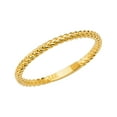 thumbnail image 1 of FB Jewels 14k Gold Round Cubic Zirconia Yellow Ring Braided Shape Stackable Band Size 6, 1 of 1
