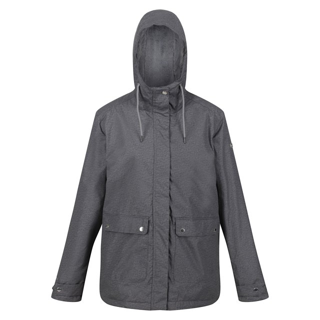 Regatta - Chaqueta Impermeable Broadia para Mujer (Gris Tormenta Jaspeada)