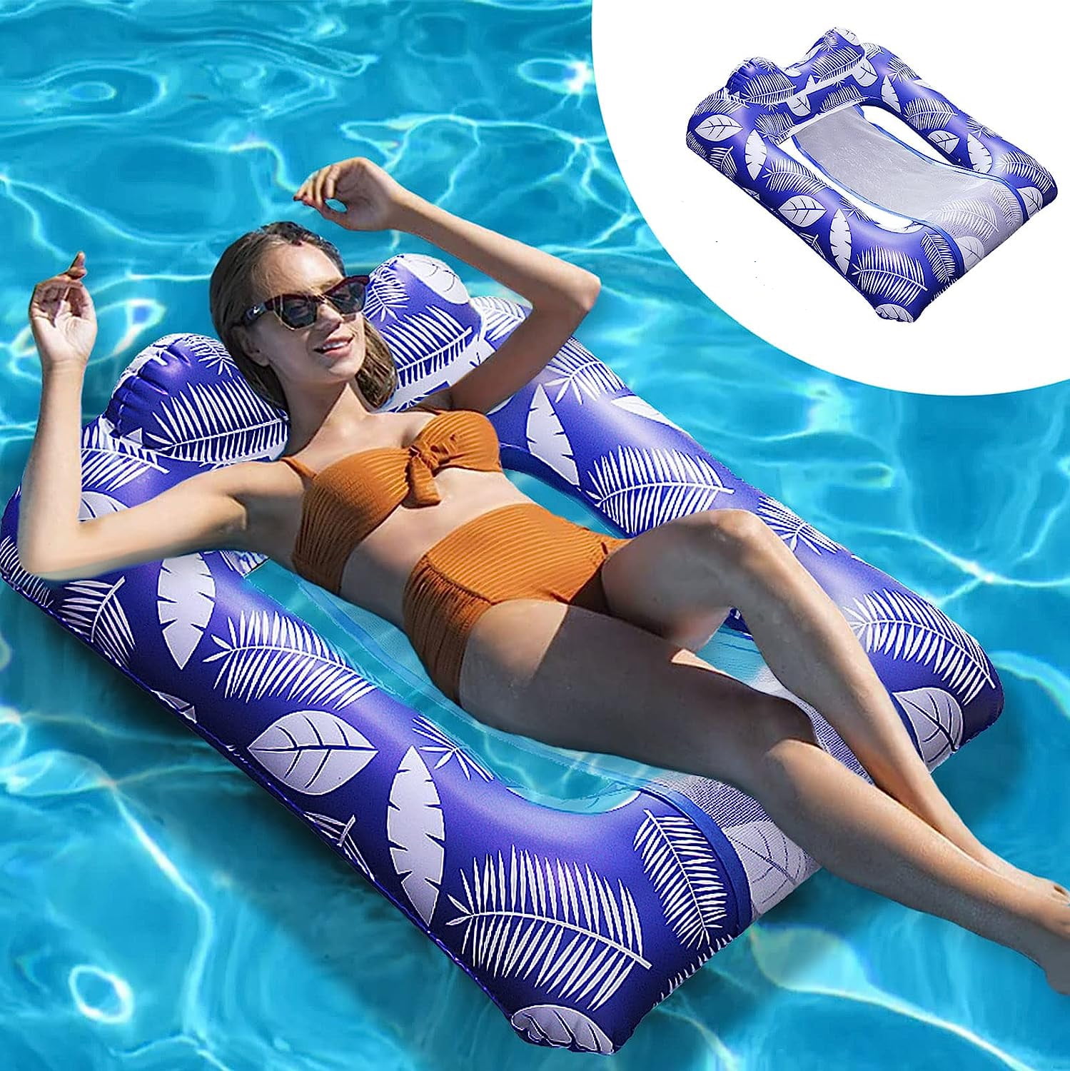 Inflatable Pool Chair Pool Lounger Float Chairs Pool Hammock Floats