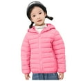 thumbnail image 3 of Futezty Toddler Girls Winter Hooded Coats Jackets Warm Puffer Coat Snow Clothes Outerwear Winter Child Kids Solid Color Hoodie Zipper Coats Keep Warm Jacket Coat Boys, 3 of 5