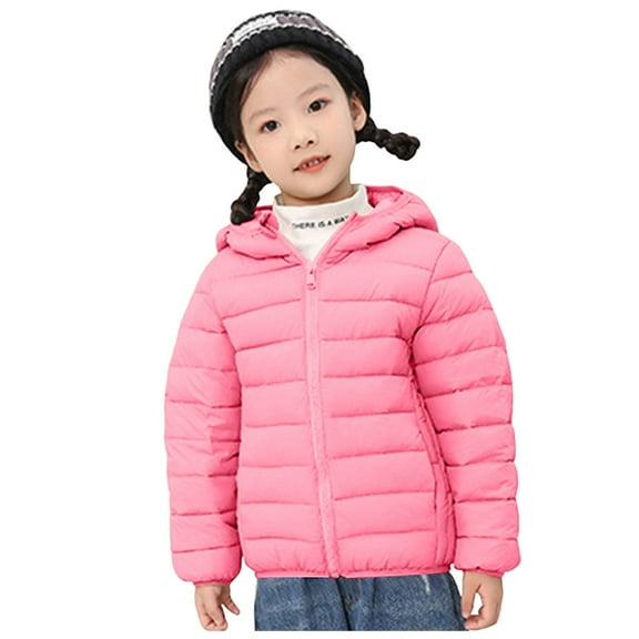 Zshosam Girl Winter Coat Toddler Winter Coats for Baby Girl with Hoods Light Puffer Jacket Outdoor Infant Zipper Warm Outerwear Snow Play Fall Baby Outwear Size 12T 13T,(Pink 12-13 Years)