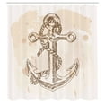 thumbnail image 3 of Ambesonne Anchor Shower Curtain, Navy Summer Holiday, 69"Wx70"L, Brown Cream, 3 of 5