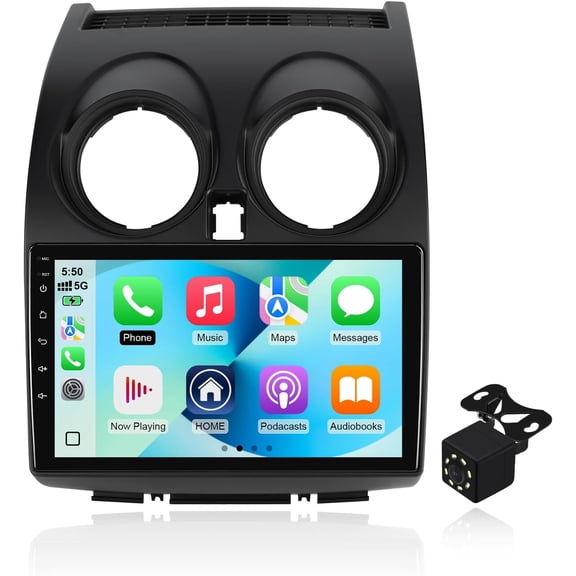 2 64G Android 14 Car Radio Stereo for Nissan Rogue Qashqai 2008-2013 Wireless Carplay/Android Auto/GPS/Bluetooth/FM/SWC/Backup Camera