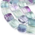thumbnail image 2 of Natural Fluorite Beads Strands Square 10~10.5x10~10.5x6mm Hole: 0.6mm about 39pcs/Strand 15.55 inch(39.5cm), 2 of 3