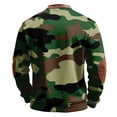 thumbnail image 4 of Men's Casual Sweatshirt American Camouflage Print Round Neck Long Sleeve Half Pullover for Winter Outdoor Wear,Army Green,L, 4 of 4