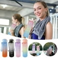 thumbnail image 3 of ZZkhGo 1 Liter Sports Water Bottle BPA Free Leak Proof Flip Straw Motivational Markers Travel Hydration Bottle, 3 of 3