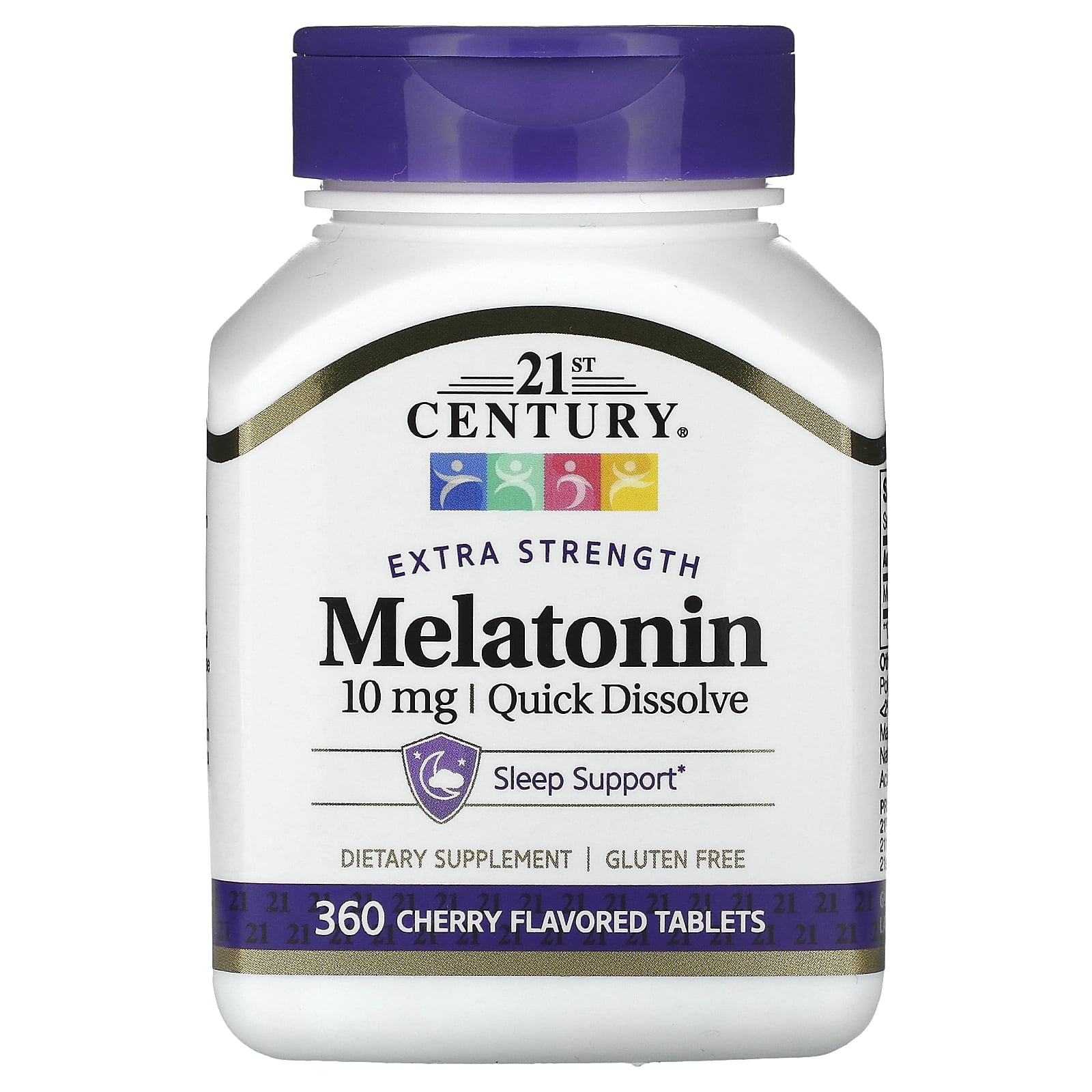 21st Century Melatonin, Quick Dissolve, Cherry, 10 mg, 360 Tablets