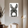 thumbnail image 3 of Elephant Stock Peeking Donkey In Black And White Wall Art - Vertical Multi Panel Canvas - Living Room Wall Decor - Animal Multi Panel - Black And Gray Decor By Sisi And Seb - 36" x 57", 3 of 8