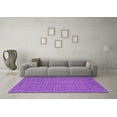 thumbnail image 3 of Ahgly Company Indoor Square Oriental Purple Industrial Area Rugs, 3' Square, 3 of 4