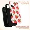 thumbnail image 4 of Cute Strawberry iPhone Case, Kawaii Red Fruit Aesthetic on Pastel Pink, Sweet Summer Berry Design for iPhone 16 15 14 13 12 11 Pro Max Plus Mini, 4 of 5