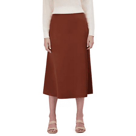 French Connection Women's Satin Skirt (Brown, XXL)