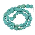 thumbnail image 4 of Dalazy Tumbled Nuggest Pebble Artifical Blue Howlite Turquoise loose Beads 15 inch, 4 of 5