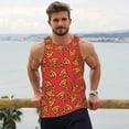 thumbnail image 6 of Salouo Pizza Cartoon for Men's Tank Tops,Sleeveless Muscle Shirts for Men Quick Dry Workout Tank Top Gym Muscle Tee Fitness Bodybuilding Sleeveless T Shirt-Large, 6 of 7