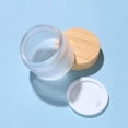 thumbnail image 2 of 30 Gram/ml Glass Cosmetic Containers with lids，Round Frosted Glass Jars with Leakproof lids,Small Empty Glass Sample Jars for Makeup Lip Scrub Balm Lotions Sample Eye Creams DIY (4 PACK 30ML), 2 of 9