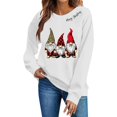 thumbnail image 3 of NSLGXD Women's Christmas Sweatshirt Cute Gnomes Print Crewneck Long Sleeve Casual Fall Winter Holiday Tops S-2XL, 3 of 9