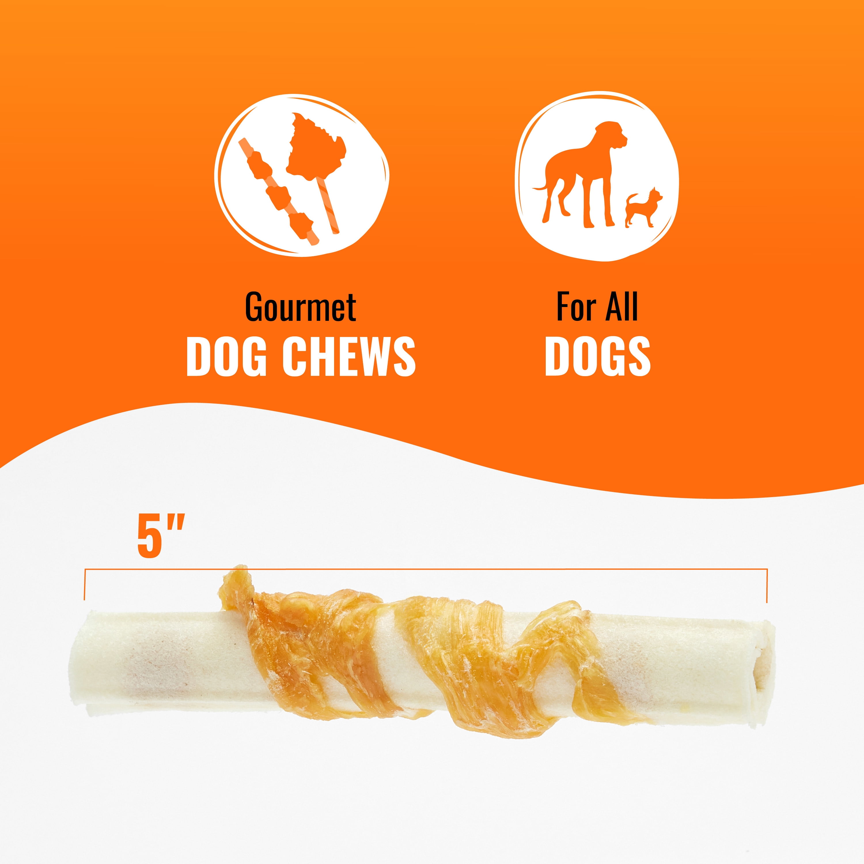 Good 'n' Fun Triple Flavor Mighty Chewer Sticks, Long Lasting Rawhide Chew Treats for All Dogs, 18 Count