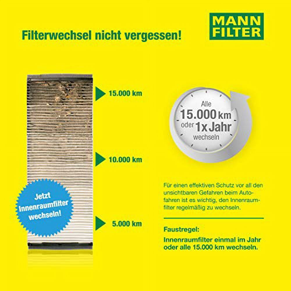 Mann-Filter CU 25 001 Cabin Air Filter Fits select: 2012-2018 BMW 328, 2021-2022 BMW 330XI