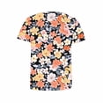 thumbnail image 3 of Camisas de Manga Larga para las Mujeres Suelto Ajuste Impreso Verano Sexy Cuello Redondo Superior, Poliéster Regular, 3 of 5