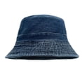 thumbnail image 1 of Sombrero de pescador de mezclilla con circunferencia de la cabeza de 56-58 cm, sombrero de lavabo con protección solar de doble cara para mujer para primavera y verano, 1 of 5