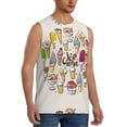 thumbnail image 2 of Kdxio Ice Cream for Men's Muscle T-shirt,Sleeveless for Workout Running Athletic Gym Lounge Casual, 2 of 7