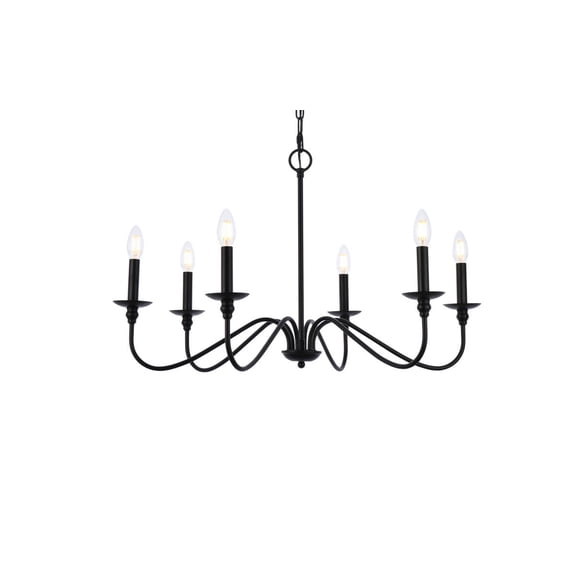 Rohan 30 inch chandelier in matte black