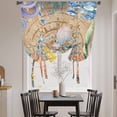 thumbnail image 3 of Octopus Coastal Balloon Curtains 63 Inch Length for Living Room/Bedroom, Summer Nautical Starfish Coral Brown Anchor Rod Pocket Privacy Door Curtains Decorative Tie Up Shade for Window 52"x63", 3 of 8