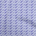 thumbnail image 1 of oneOone Viscose Chiffon Medium Blue Fabric Writing Font Quilting Supplies Print Sewing Fabric By The Yard 42 Inch Wide-NG, 1 of 4