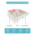 thumbnail image 4 of Quilts Queen Size Bedding Set, Peach Reversible Summer Quilt 3 Pieces, Spring Floral Green Leaf Botanical Pink Fruit Rustic Lightweight Bedspreads Coverlets with 2 Pillow Shams for All Seasons, 4 of 5