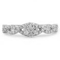 thumbnail image 3 of Dazzlingrock Collection 0.35 Carat (ctw) 14K Round Diamond Swirl Bridal Cluster Engagement Ring 1/3 CT, White Gold, Size 9.5, 3 of 4